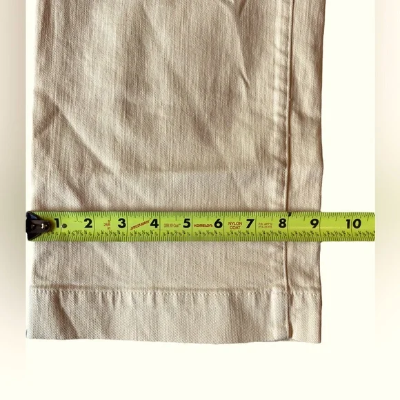 PAIGE Nellie Wide Leg Culotte Jeans in Light Yellow Size 27 - Picture 16 of 16